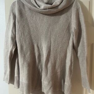 Style & Co. Taupe Cowl Neck Sweater